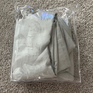 West Elm BELGIAN LINEN curtains in grey